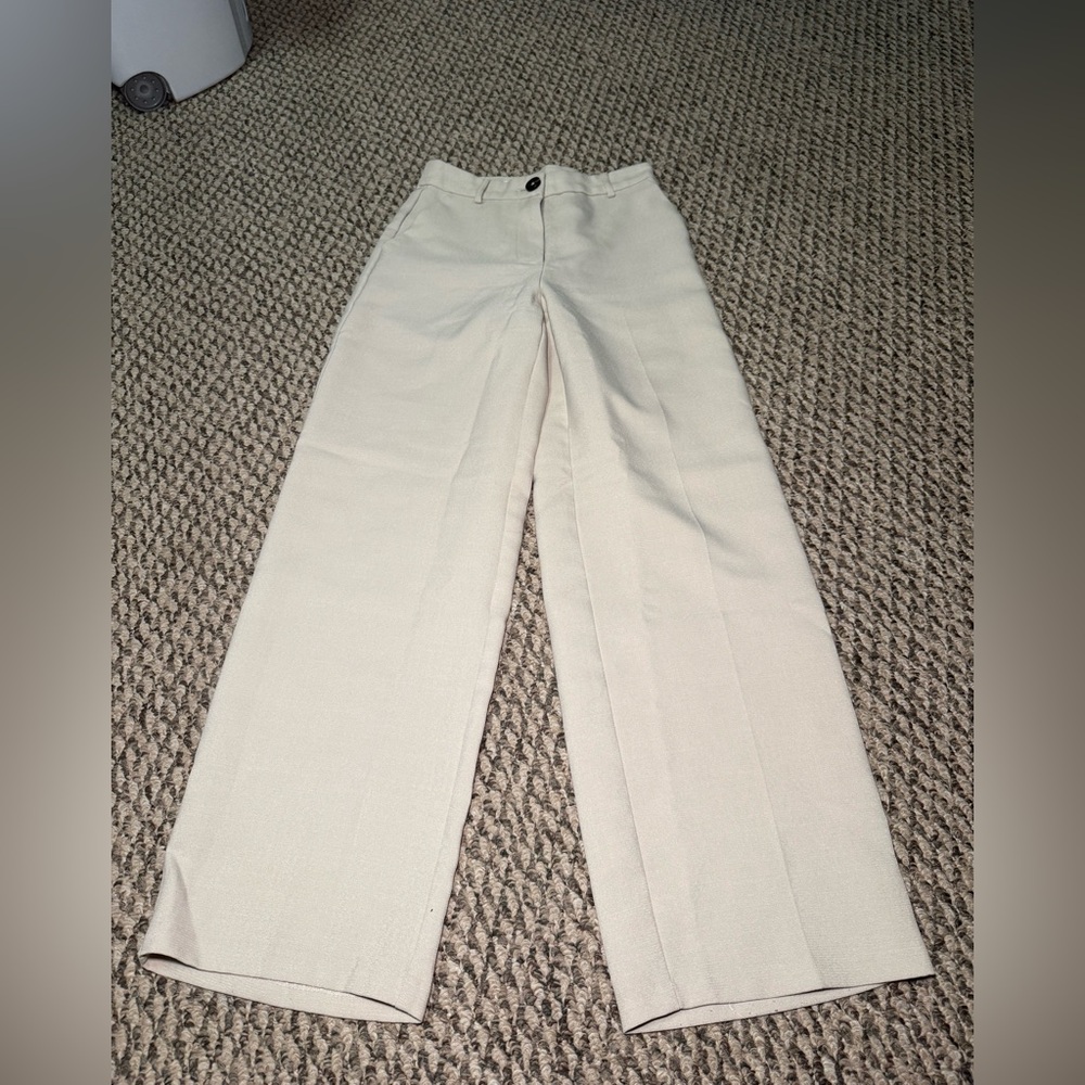 Primark Cream & Blue Trousers